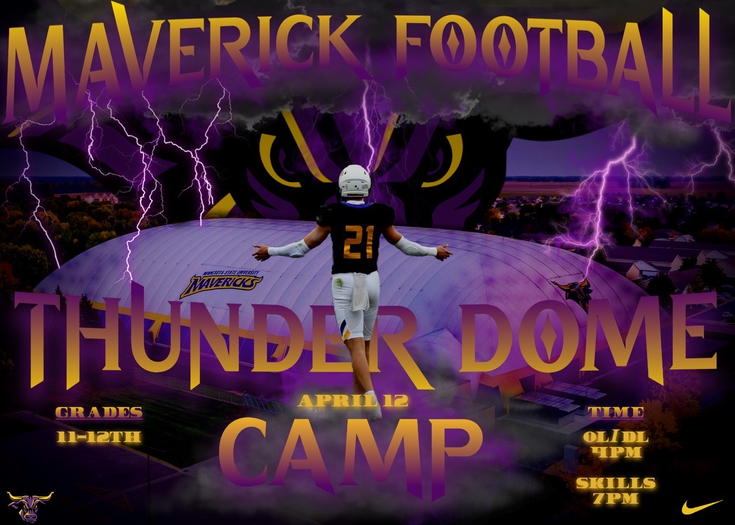 CoachHevel50's tweet image. LESS THAN 2 WEEKS AWAY IS THE FIRST MAVERICK FOOTBALL CAMP - in the Maverick Sports Dome! 🤯 A lot of great talent already signed up! GET NOTICED! Over 80% of the Maverick Football 2024 signing class came to camp! #ProveIt #MavFam #IAMavs #NEMavs 🤘😈

maverickfootballcamps.com