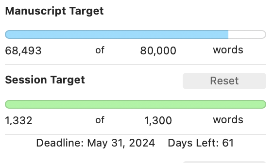 JackArbor's tweet photo. Some progress today. I'm at 72,689 words for the year. Ahead of plan.

#amwriting https://t.co/HhleWV9Vgz
