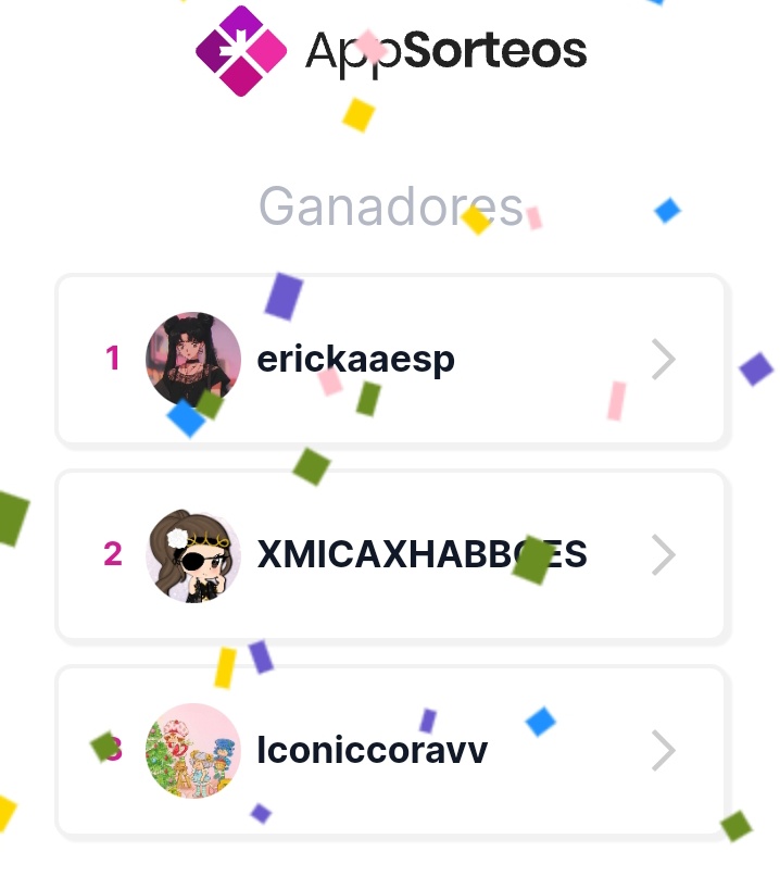 Felicidades a los tres ganadores del sorteo 🎉
🥇 <a href="/erickaaesp/">🎀eri jane 💫💜🐿🐰</a>
🥈 <a href="/XMICAXHABBOES/">?X.MICA.X?</a>
🥉 <a href="/Iconiccoravv/">Coravv</a>

Favor de ponerse en contacto conmigo para hacerles entrega de los premios🎉‼️