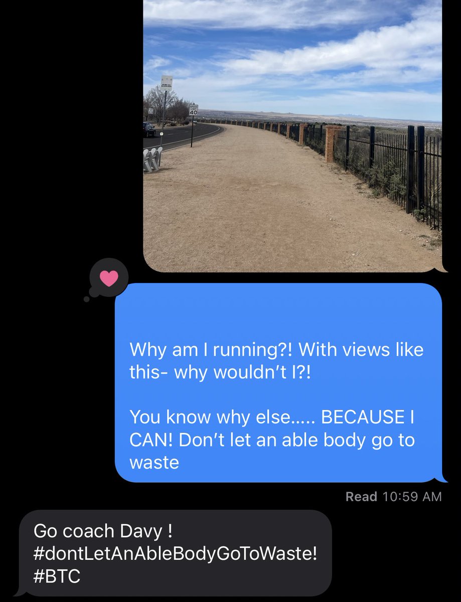 Took off on my run this morning and one of my Cheer kids FaceTimed me…. They asked “Why are you running?!” Why not?! I sent this once I got to the beat view around! #BecauseIGetTo #APSMorningMotivators
