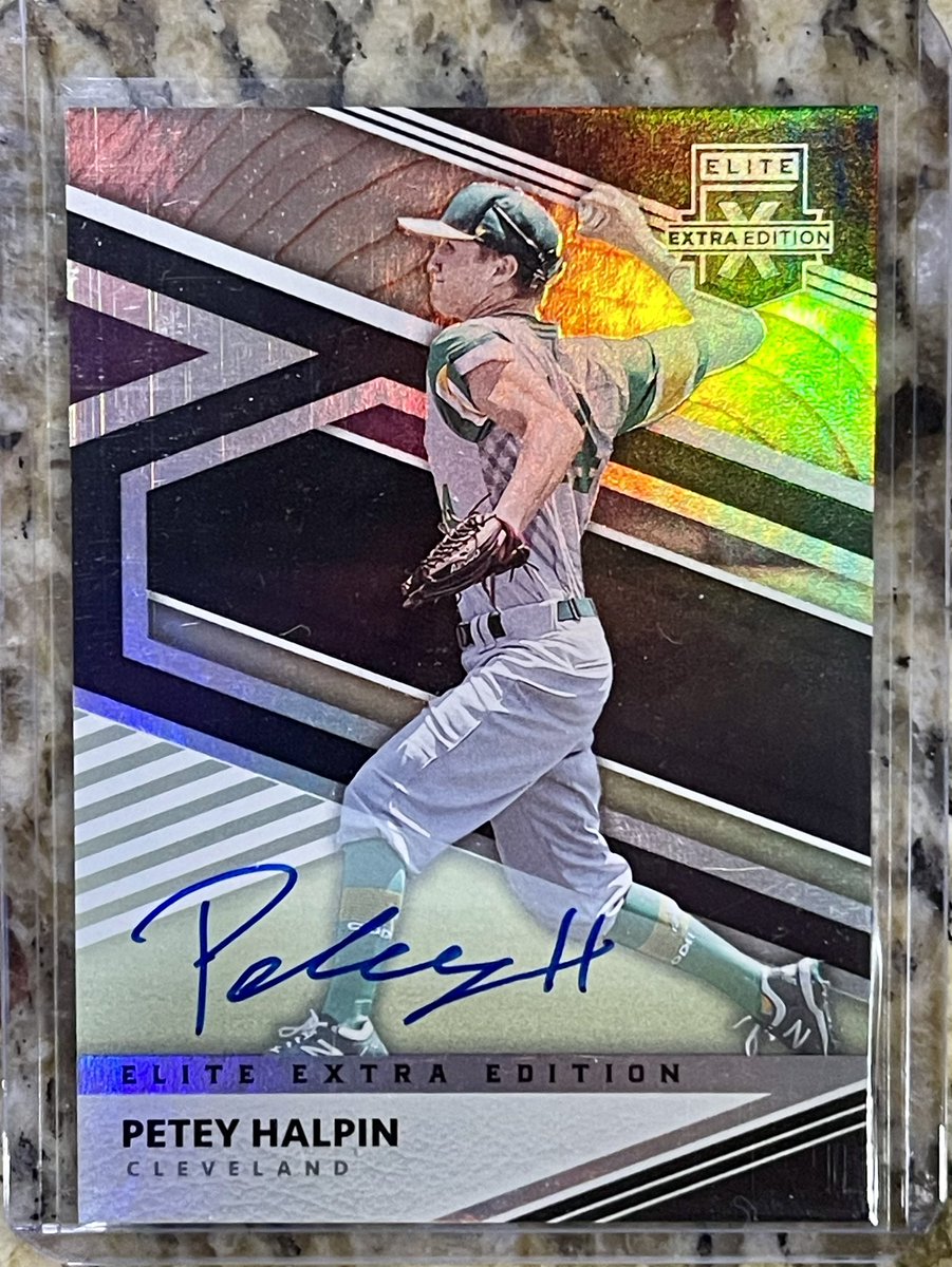 haldcottingham's tweet photo. Added another Petey to the collection today. That’s Petey auto no. 425. @peteyhalpin @CleGuardians @AkronRubberDuck @CLBClippers @PaniniAmerica @MiLB @MLB #petey #halpin #Cleveland #guardians #BaseBall #baseballcards https://t.co/oPmGf0pfjc