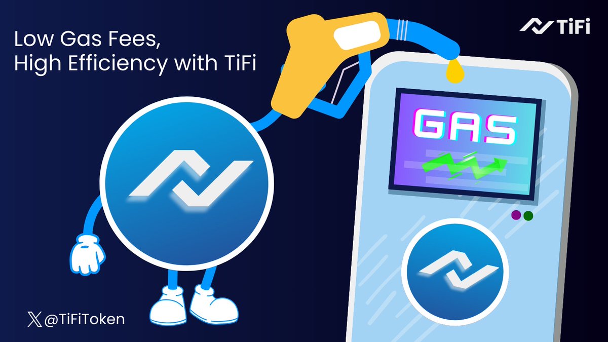 Fuel your transactions without the drain! Experience low gas fees and high efficiency with TiFi. #LowGasFee #TiFi #CryptoEfficiency