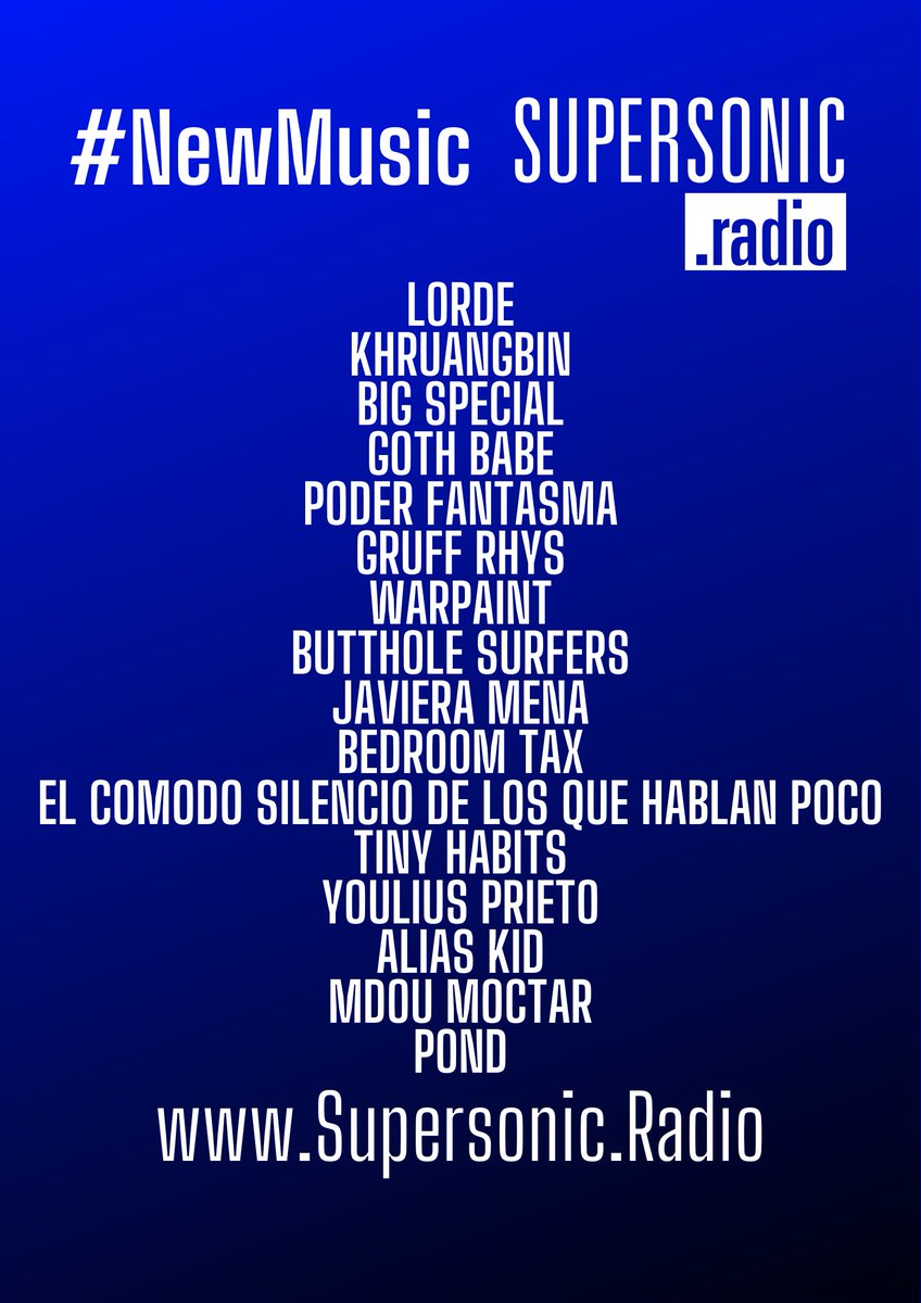 Semana de ESTRENOS en SUPERSONIC.Radio 🎧🎧🎧 #newmusic #newbands #indieradio #indierock #indiemusic #onlineradio #indiepop #britpop #indielabels #newsongs #newalbum #alternativeradio #rockradio #radio #podcast #nonstop #newtunes #rocknacional #popchileno #rockchileno