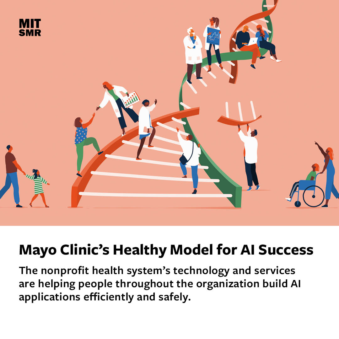 Learn how Mayo Clinic delivers technology and services to help its staff build #AI applications efficiently and safely. @Tdav @randybeannvp @mit_ide ▶️ mitsmr.com/3J16tqd