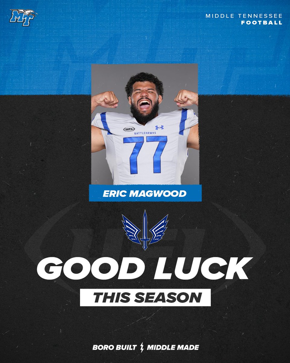 Good luck to <a href="/Magwooody/">MAGS</a> this spring as he puts in work with the <a href="/XFLBattlehawks/">St. Louis Battlehawks</a>!

#BoroBuiltMiddleMade
