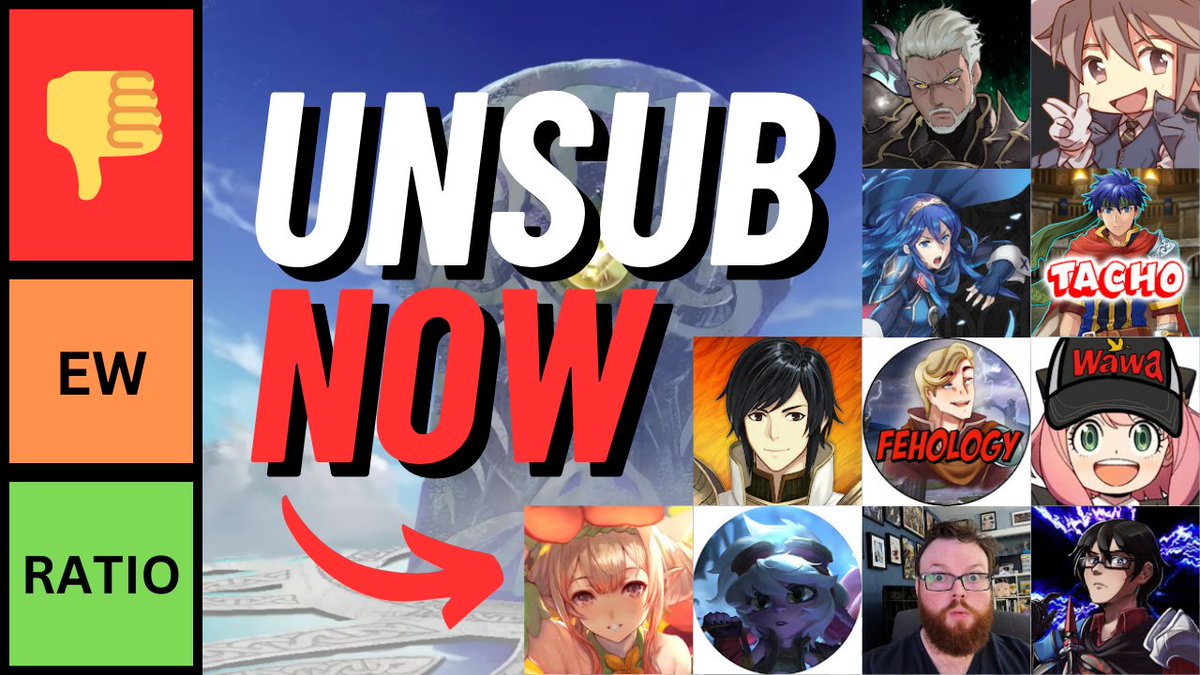 ▶️ THESE FEHTUBERS SUCK | FEHtuber ▶️ Tier List - Fire Emblem Heroes #FEH youtu.be/z8B_smT7228

Who makes the BEST content in FEH?! Take a look at which FEHtubers SUCK, who is IRRELEVANT and which FEHtuber you should unsubscribe from RIGHT NOW!