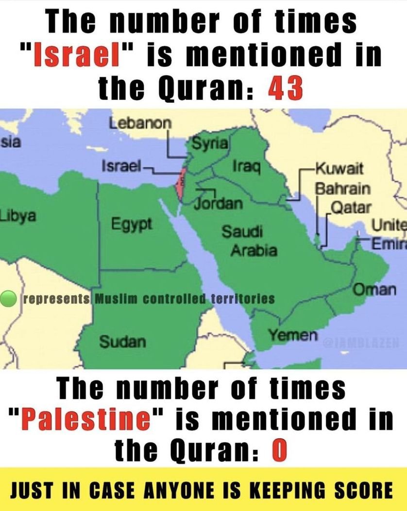 @LilyFayed There's no such a thing as palestine all the Muslims Arabs on Israel land are jordanians or from other Muslim states They have nothing to do with the name palestine