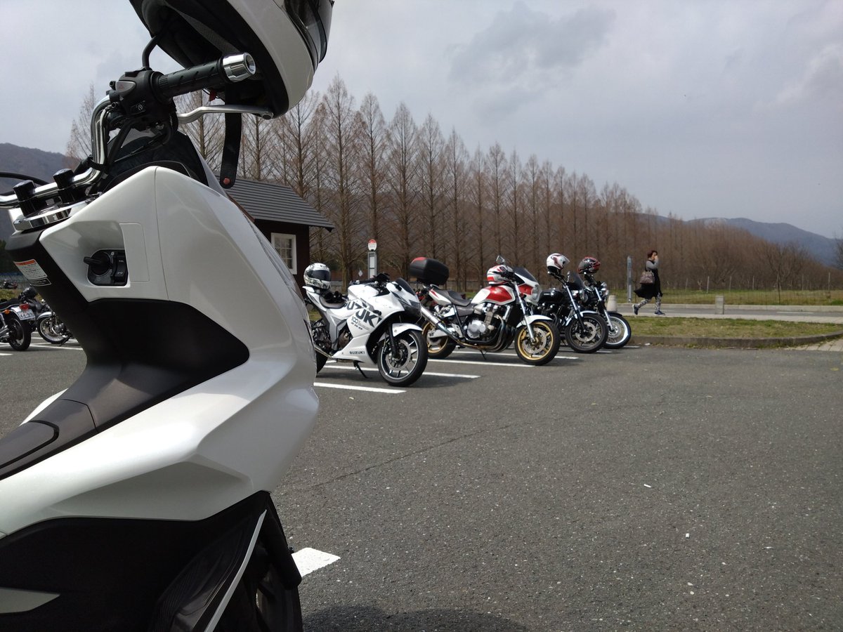 無くしたと思っていたメッシュグローブ。PCX君から発見…

新しいの買ったのに…笑

気を取り直して海でも見に行こうと、福井の水晶浜に。

お昼はファミマのパンとコーヒー。アンパン一つトンビに取られました。笑

帰りに定番のメタセコイアに寄って、海津大崎経由で帰宅しました。