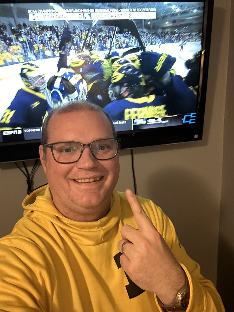 phys_ed_joe's tweet photo. Frozen four bound!!!! Let’s go!!! After losing 4 straight to Sparty this win send them home! Let’s go!! #GoBlue #StateBeat https://t.co/e7lhDD4jpp