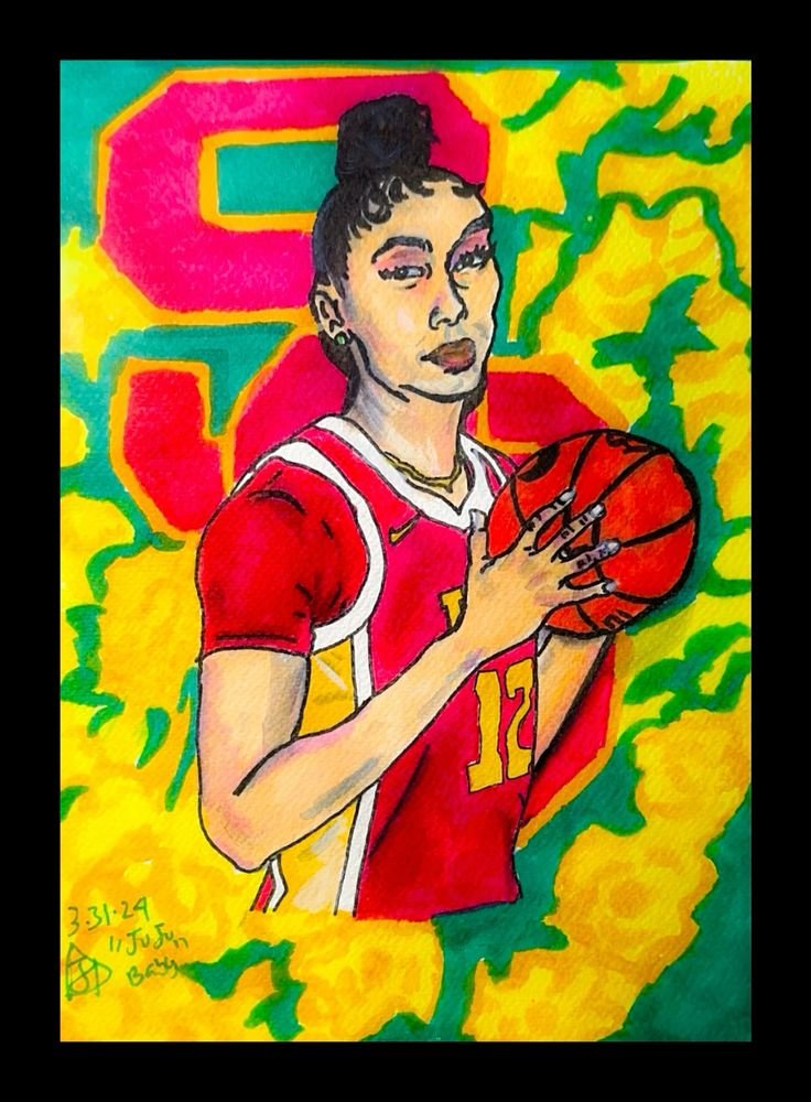 JUJU BABY -
9” x 12” - #jujubaby #juju #jujuwatkins #uscwbb #usc #womensbasketball #ncaaw #uscladytrojans #usctrojans #fighton