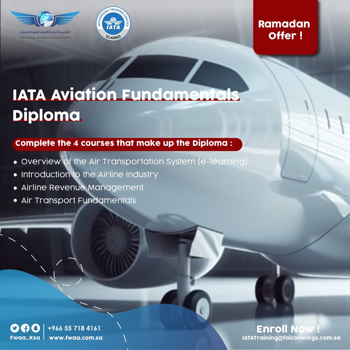 FWAA_KSA's tweet photo. IATA Diploma in Aviation Fundamentals..Join Now ✈️

#IATA #Aviation_Diploma #IATA_Courses #JED #RUH #Aviation #Diploma https://t.co/4t2Pc0lRW2