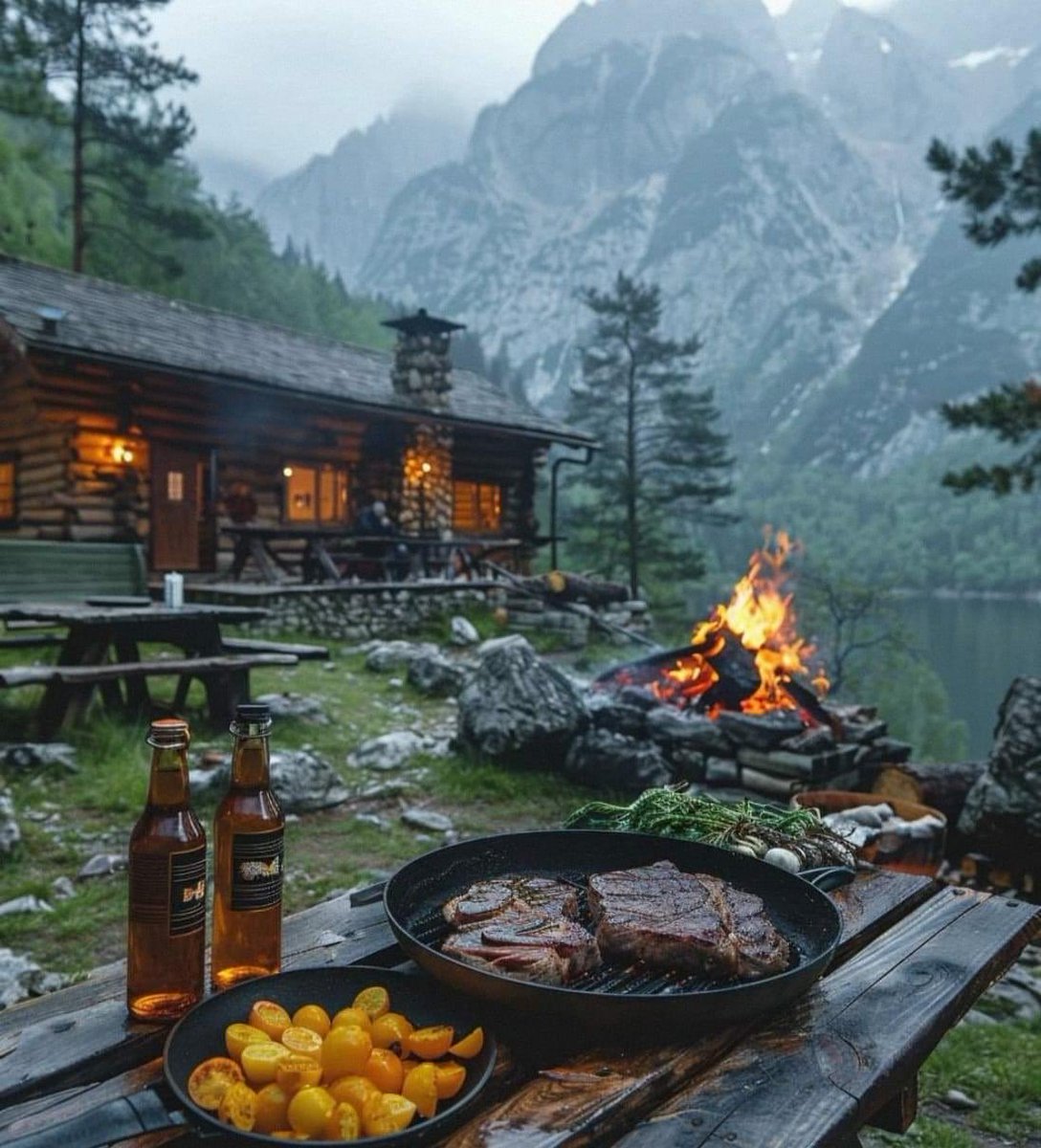 Nice evening dinner here in Paola, Kansas.