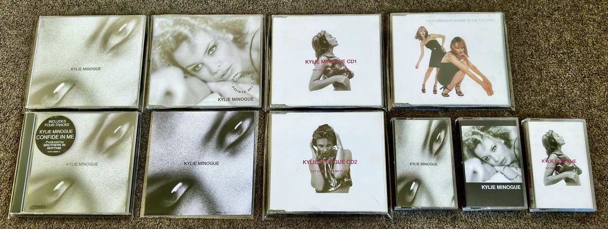 Updated #KylieMinogue 1994 collection. Still one of my all-time favourite albums. Includes releases from Japan, Canada, UK, Europe, US, Australia and South Africa. #MusicCollector #KylieCollection