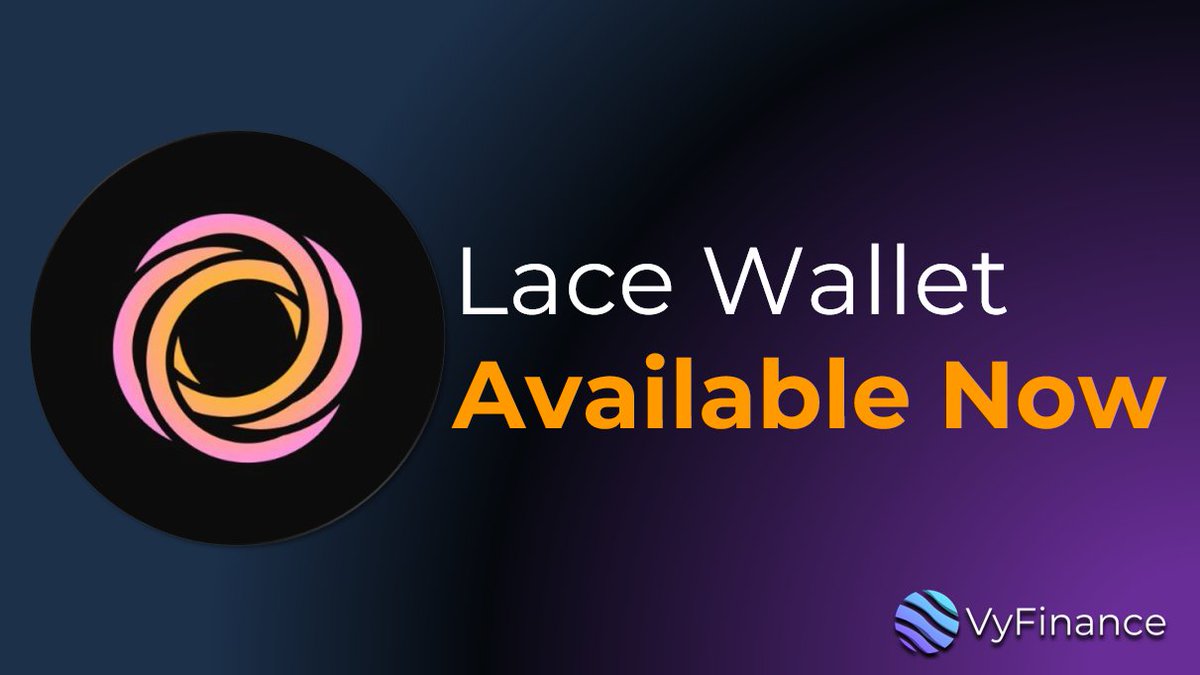 🤔 Is @lace_io your favourite? 🎉 Log into VyFinance now with Lace and access the VyFi Lottery, Shopping TX Cart, BAR, vaults and more!!!
