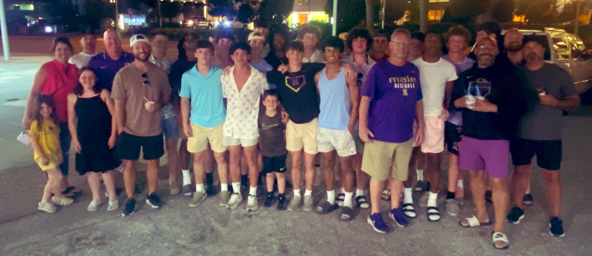 Always nice to spend time with friends &amp; family, specially on Easter, but especially nice when the school principal treats everyone to ice cream and some high praise. We are a lucky group and surrounded by some awesome leaders and mentors. Anyone can, but Male does. 🟡🟣⚾️🏀🏈