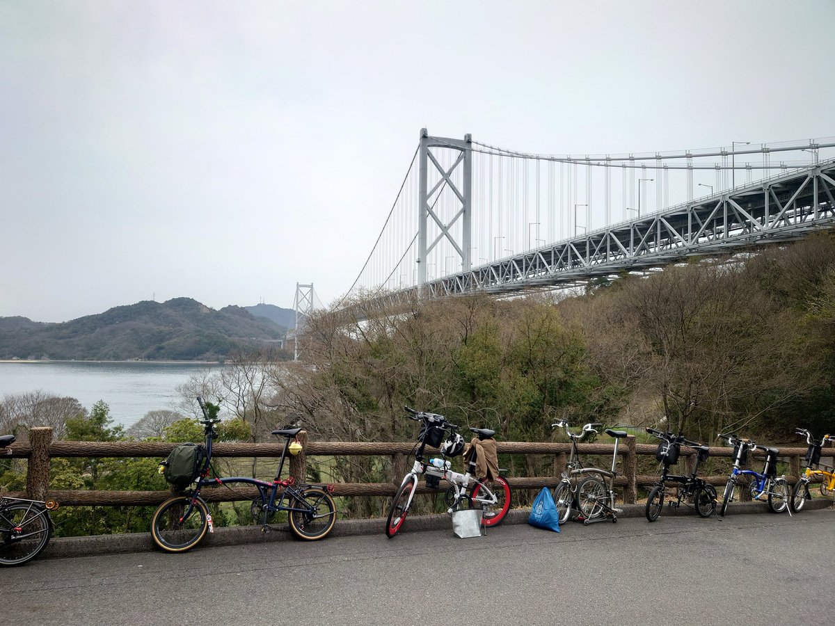 squareheadman's tweet photo. 無事に帰ってきた。
行程中、雨にあうことも無く、景色とグルメを満喫。
結果、重量を除けばカノーバーは全然問題無し。
ただし、プロのメンテがあってのコトやけどね。

#カノーバー　#ＣＡＭ２ #輪行　#折り畳み自転車　#ミニベロ　#２０インチ　#サイクリング　#しまなみ海道 https://t.co/GTSqjnbAKB