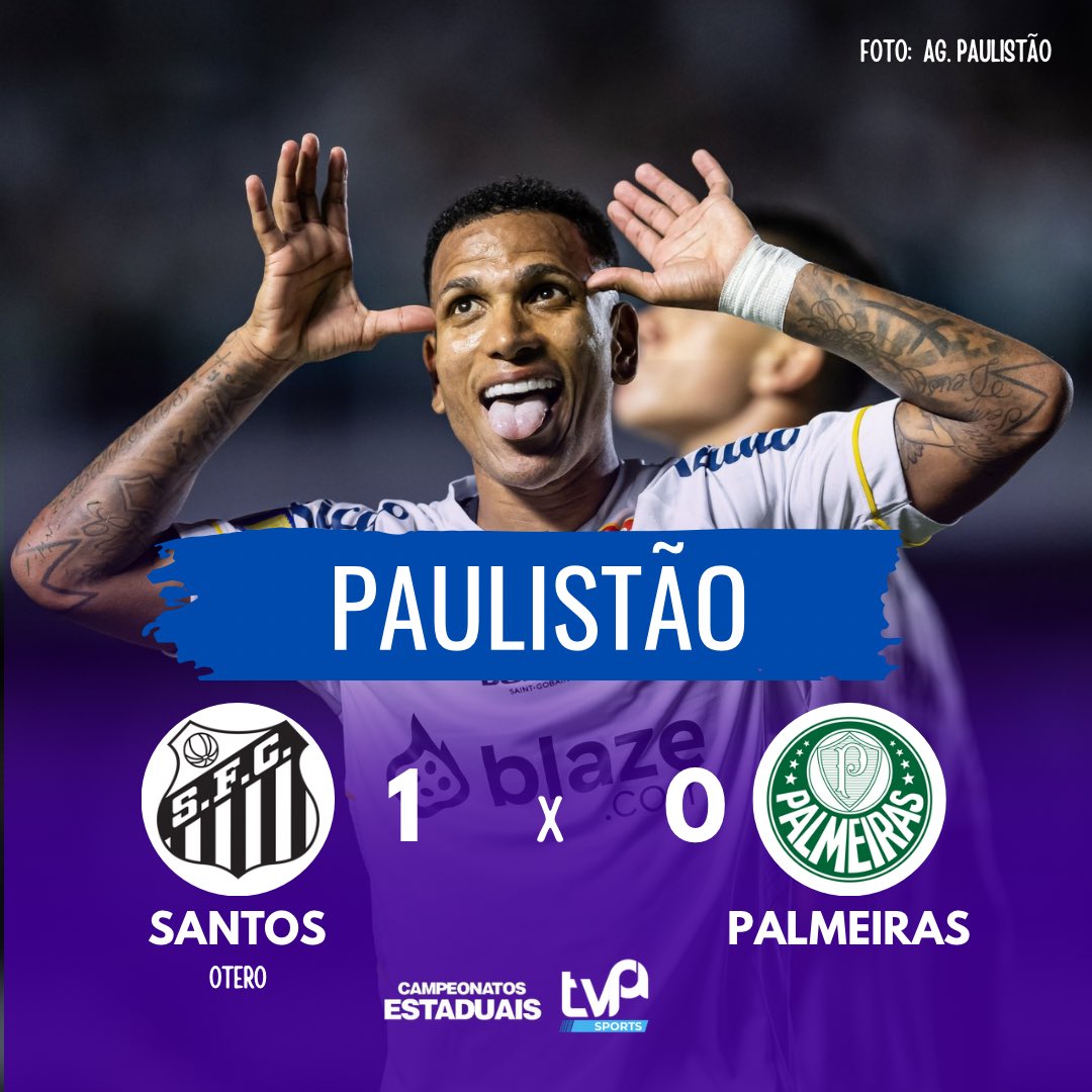 tvpasports's tweet photo. NA VILA DEU PEIXE 🐟🤍🤍

Num jogo aberto, o Santos bateu o Palmeiras por 1 a 0 neste domingo e saiu na frente na decisão do Campeonato Paulista. Otero no começo do segundo tempo fez o gol do Peixe. Foi a primeira derrota do time de Abel Ferreira no Paulistão.

#santos #palmeiras https://t.co/6CmS9QhsQ5