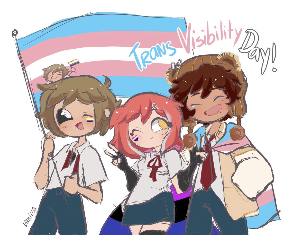 van1ll4321's tweet photo. feliz día de la visibilidad trans to all my lovely trans ppl out there!! ❤️🏳️⚧️ #fhsfg https://t.co/1MnKBJfHbY