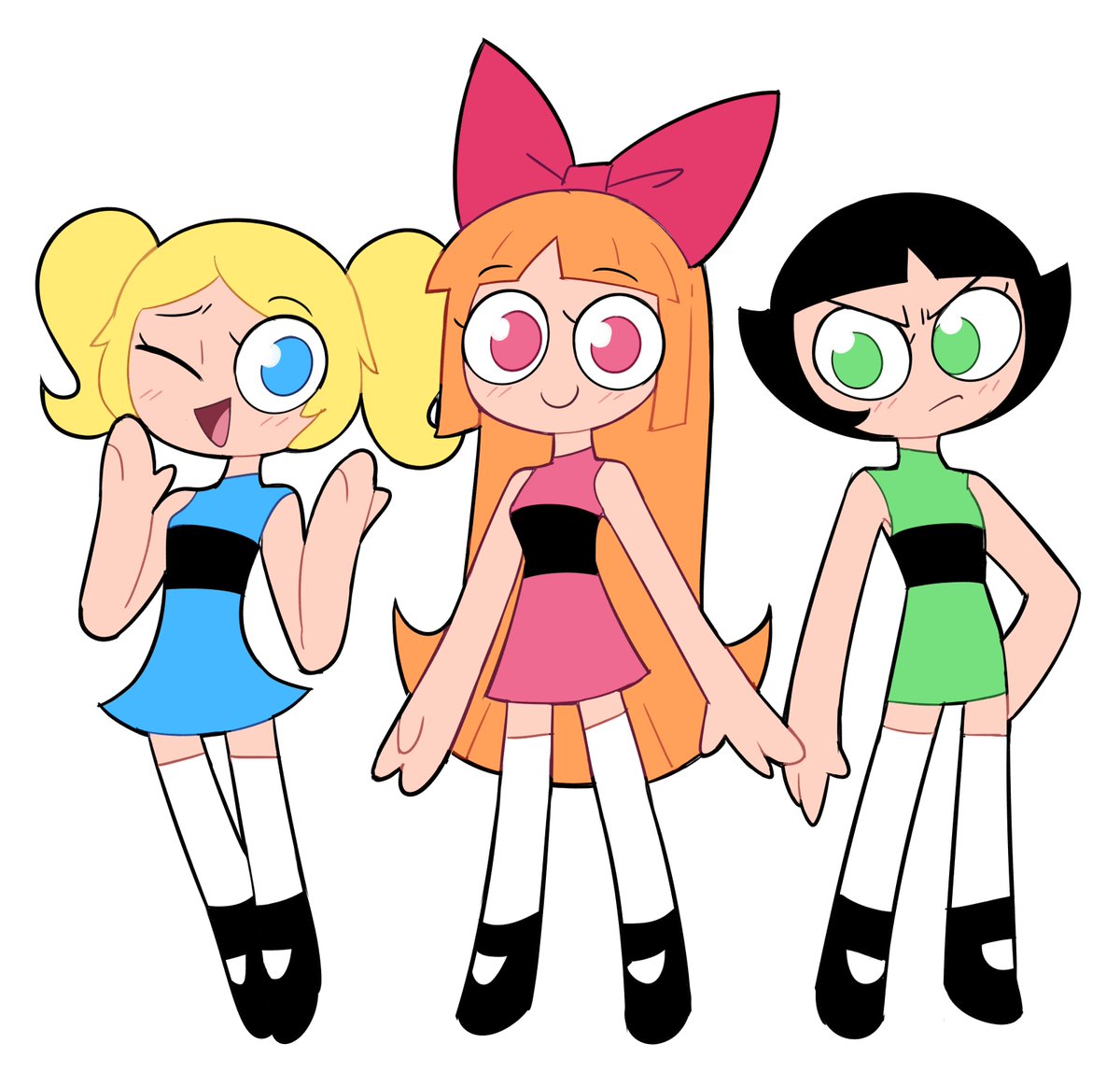 A PPG doodle. Someone asked me to do my own funny takes on the characters and I ended up doing something quickly.