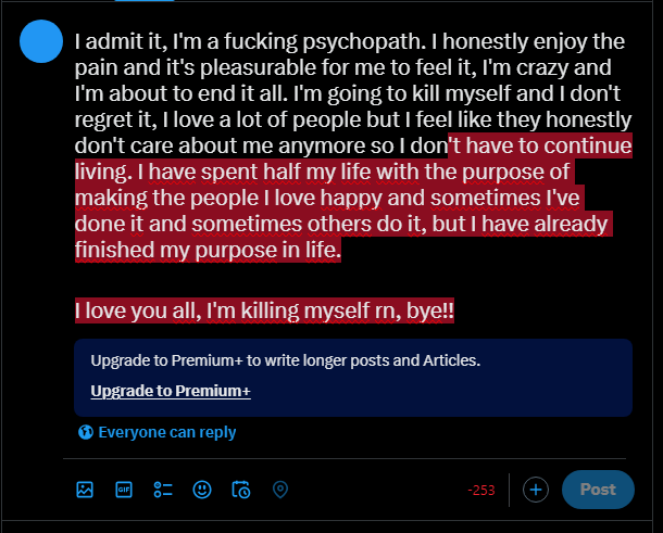 Nugg3tShark's tweet photo. BYE BYE!!! LOVE EVERYONE!!! 💞💞

YALL CAN UNFOLLOW ME, BLOCK ME OR REPORT ME I DON'T CARE IM GONNA BE DEAD ANYWAYS!! https://t.co/cDTWRfRjc2