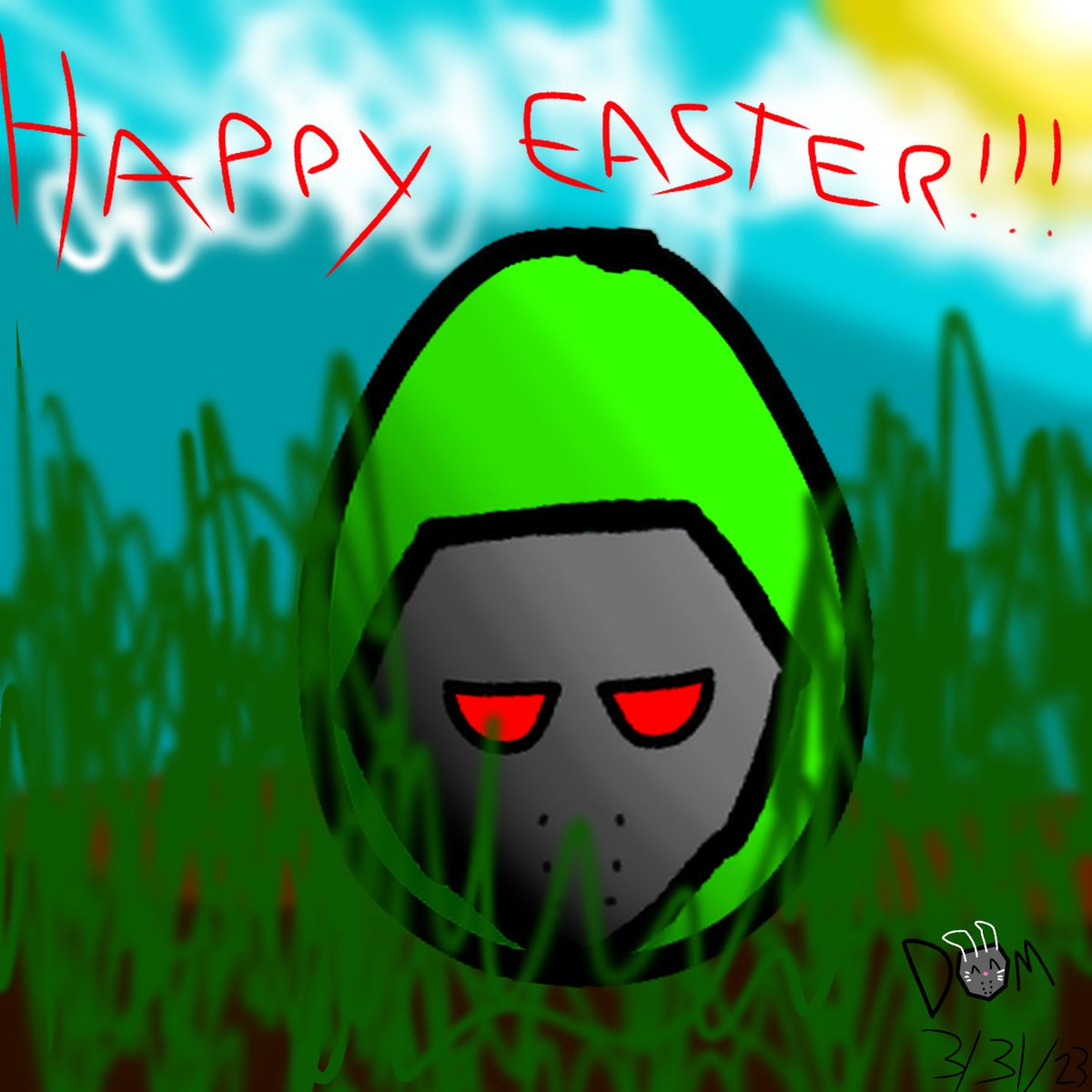 quick easter thingy I made earlier while in the car 

Happy easter! (also congrats to trans people for becoming visable today! it's cool being able to see you guys now(this is a joke but yeah you go yall!))

(tag area: #madnesscombat #Easter #madnesscombatfanart)