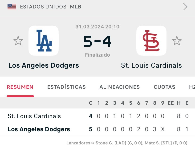 ApuestasMatch's tweet photo. Que buena remontada ✅
Ganado el free pick MLB https://t.co/YbPrnILKM2