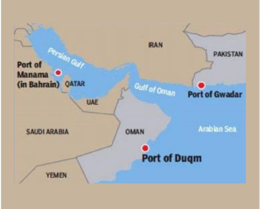 🔆DUQM PORT -Oman
 
✅ India has secured access to key strategic Port of Duqm in Oman in Arabian sea for military use and logistical support. 
✅ The Port of Duqm is situated  
on the south-eastern seaboard of Oman, overlooking the Arabian Sea and the Indian Ocean. 
✅ It is