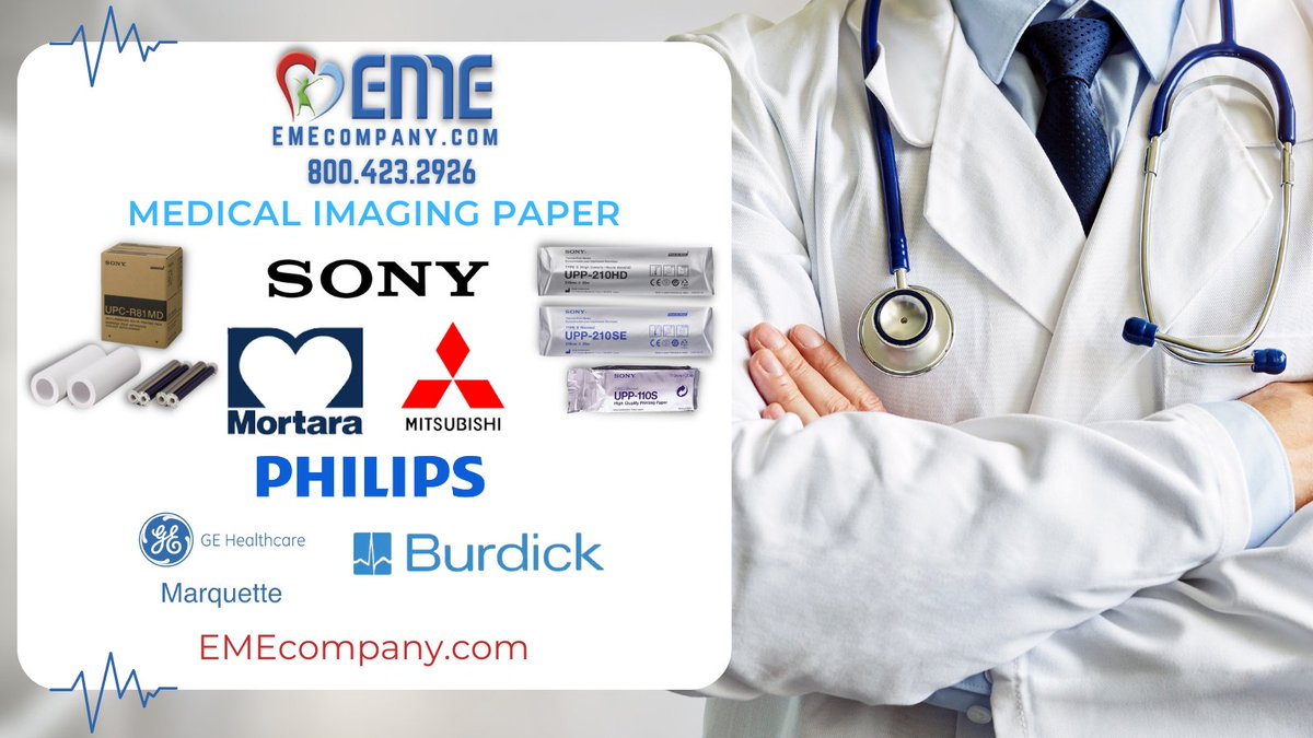 EMECompanyBR's tweet image. In need of a specific Medical Imaging Paper? EME has you covered. It’s very possible we have what you're looking for In Stock &amp;amp; Ready to Ship. emecompany.com/contact  #ImagingPaper #Sony #Mortara #Philips #Burdick #Mitsubishi #GE #Marguette #EMEcompany #DiversitySupplier