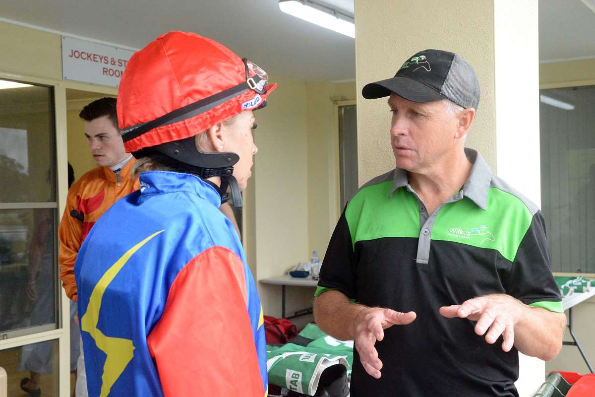 “She’s gained a few rides from other trainers already, so things are gradually picking up for her, that’s for sure.' Shae Wilkes combines with her father Wayne for three of her four rides at Taree on Tuesday. 📸Trackside READ: tinyurl.com/2fdnxkkp