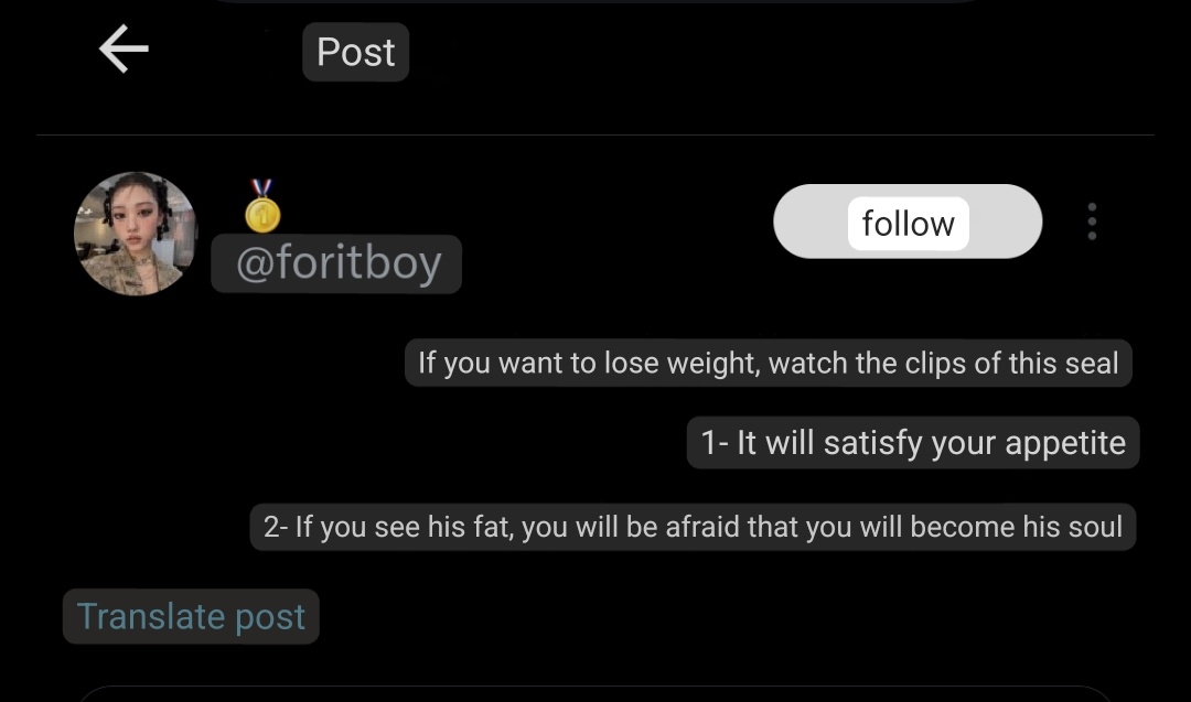 ChangbinReport's tweet photo. TW fatphobia

🚨 Please REPORT AND BLOCK this account! 

insvlting 🐖🐇

❌ Don’t mention or engage!

🔗https://t.co/1LBA4NALPr https://t.co/asBg3C64uP