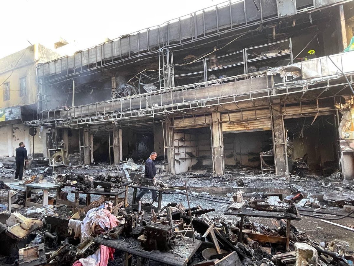 #Kurdistan | The aftermath of a huge fire in downtown Duhok which burned nearly 150 shops.