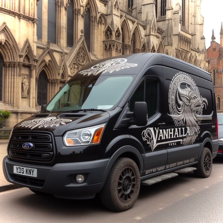 𝗩𝗔𝗡𝗛𝗔𝗟𝗟𝗔 𝗬𝗢𝗥𝗞. Coming soon! If you have something that needs shifting, we’ll shift it. If you are going to Download Fest and want to roll there in style we’ll take you. Shout us for a quote and we’ll see you on the road soon. #WearetheRoadCrëw Until Vanhalla 🤘🖤