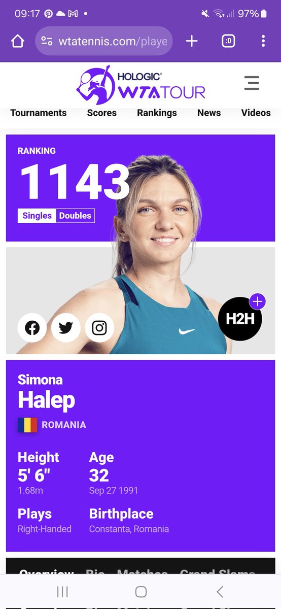 elenaclaudia22's tweet photo. Simo is  back on WTA ranking https://t.co/3AIxb96fqC