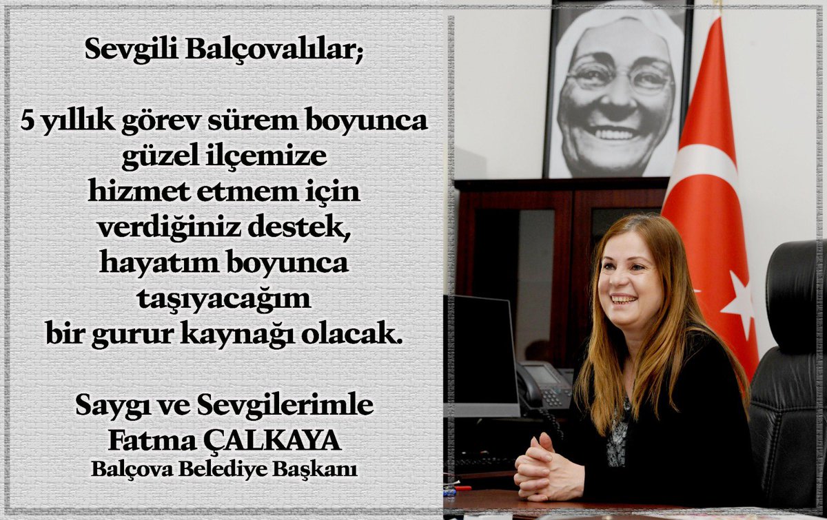 fcalkaya35's tweet photo. Kıymetli Balçovalılar, 5 yıllık görev süremizin sonuna geldik. Meclis Üyelerimiz ve Belediye Personelimiz ile birlikte görev süremiz boyunca Halk’a sahip çıkan ve Cumhuriyet Değerlerine bağlı bir inançla görevimizi yerine getirdiğimize inanıyorum. https://t.co/iuuvdgFfh2