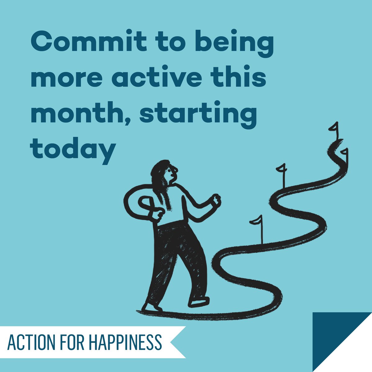 Active April - Day 1: Commit to being more active this month, starting today actionforhappiness.org/active-April #ActiveApril
