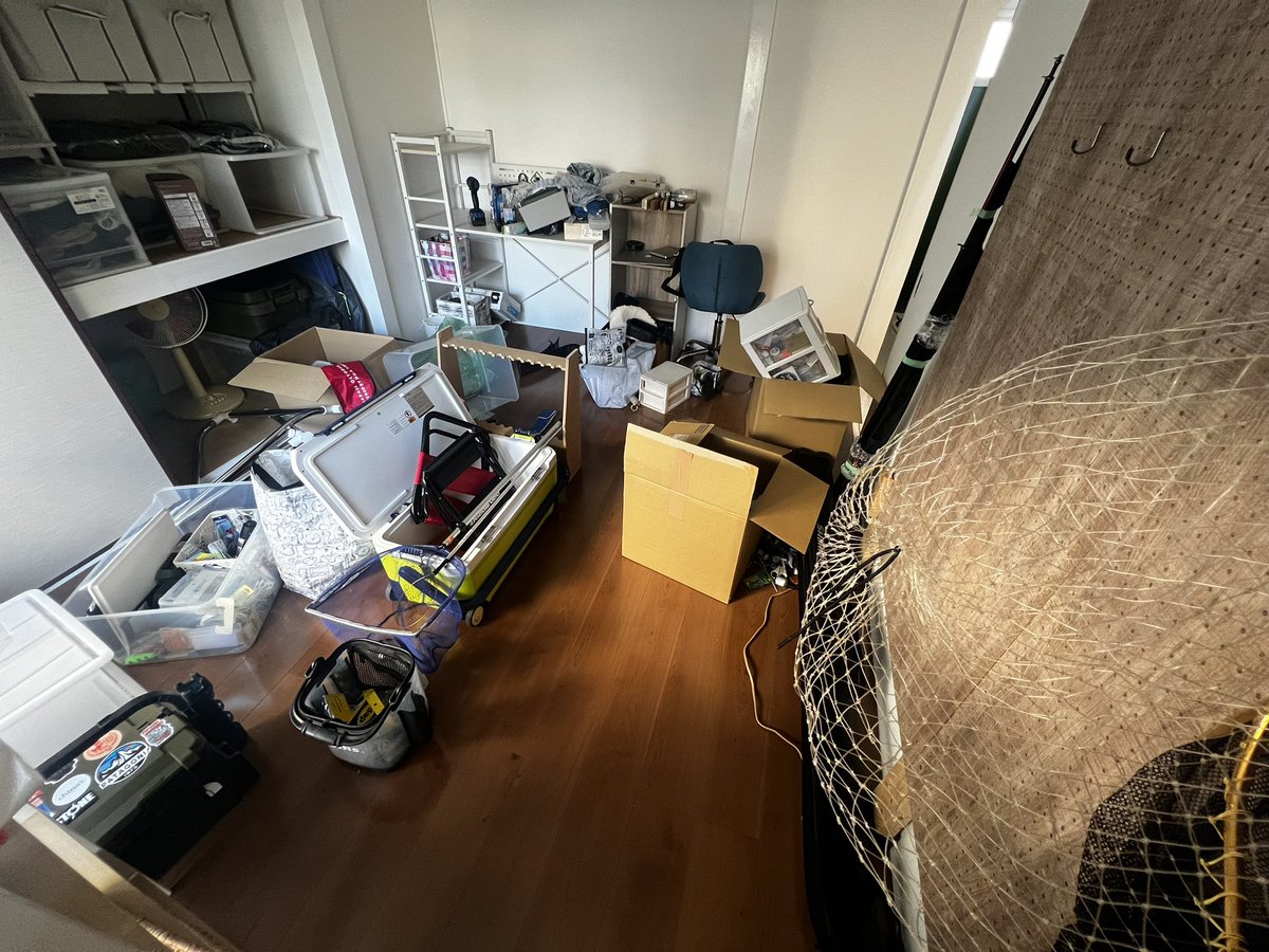 ちょっと広いところ引っ越したから一部屋は釣り部屋にしたいんやけど、、どうしていこうか悩み中🥺 みんなの釣り部屋みーーーせて🔍