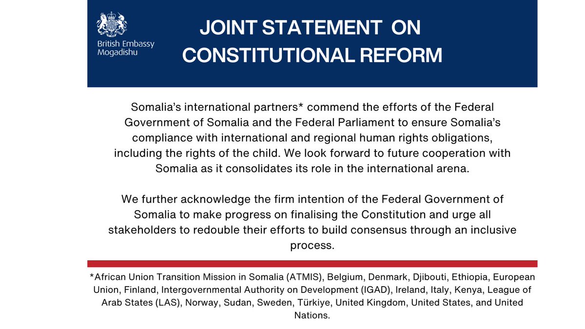 Statement from UK and partners on the constitutional reform process ⬇️