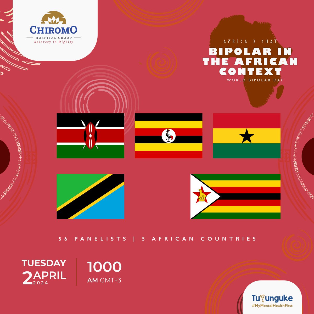 Just 1 day to go!

Tomorrow,  we have an amazing conversation on Bipolar in the African context with participants from 5 different countries.

Tune in on our X page @chiromohospgrp to catch the conversation. 

#Tufunguke about #bipolar