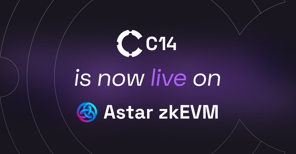 We're live! 🚀 C14, your next-gen lending hub, has just launched on @AstarNetwork zkEVM mainnet! Enjoy flexible lending and borrowing, improved stability and returns with C14 on #AstarzkEVM! Start exploring now: c14.wtf