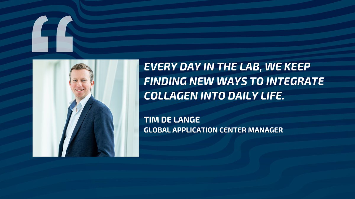 ‘Coffee, soup, pancakes, protein bars, and even dips &amp; breadsticks – every day in the lab, we keep finding new ways to integrate collagen into daily life’ - Tim de Lange, Global Application Center Manager