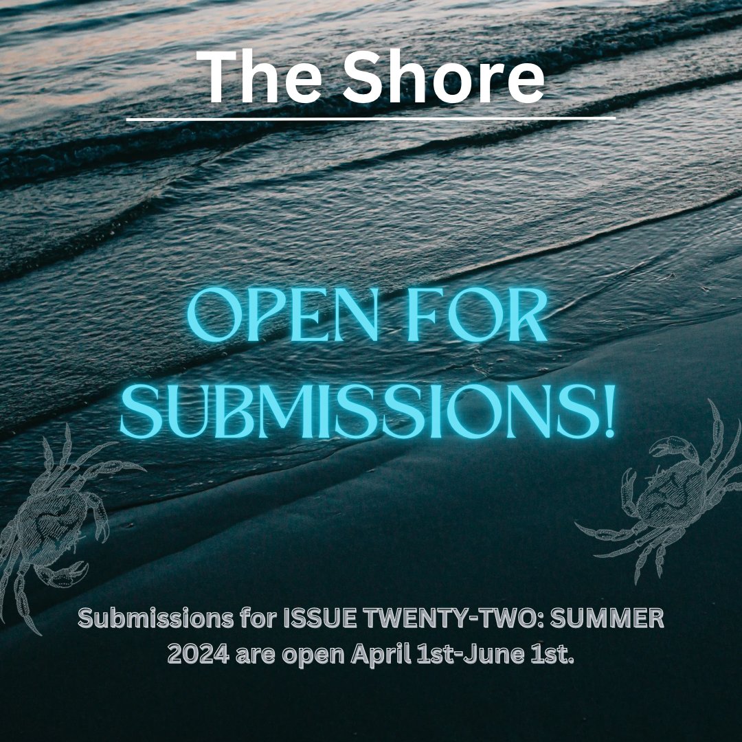 It’s no April Fools joke, we are officially open for submissions! Send us those magnificent poems! We can’t wait. 🤩🎉 theshorepoetry.org