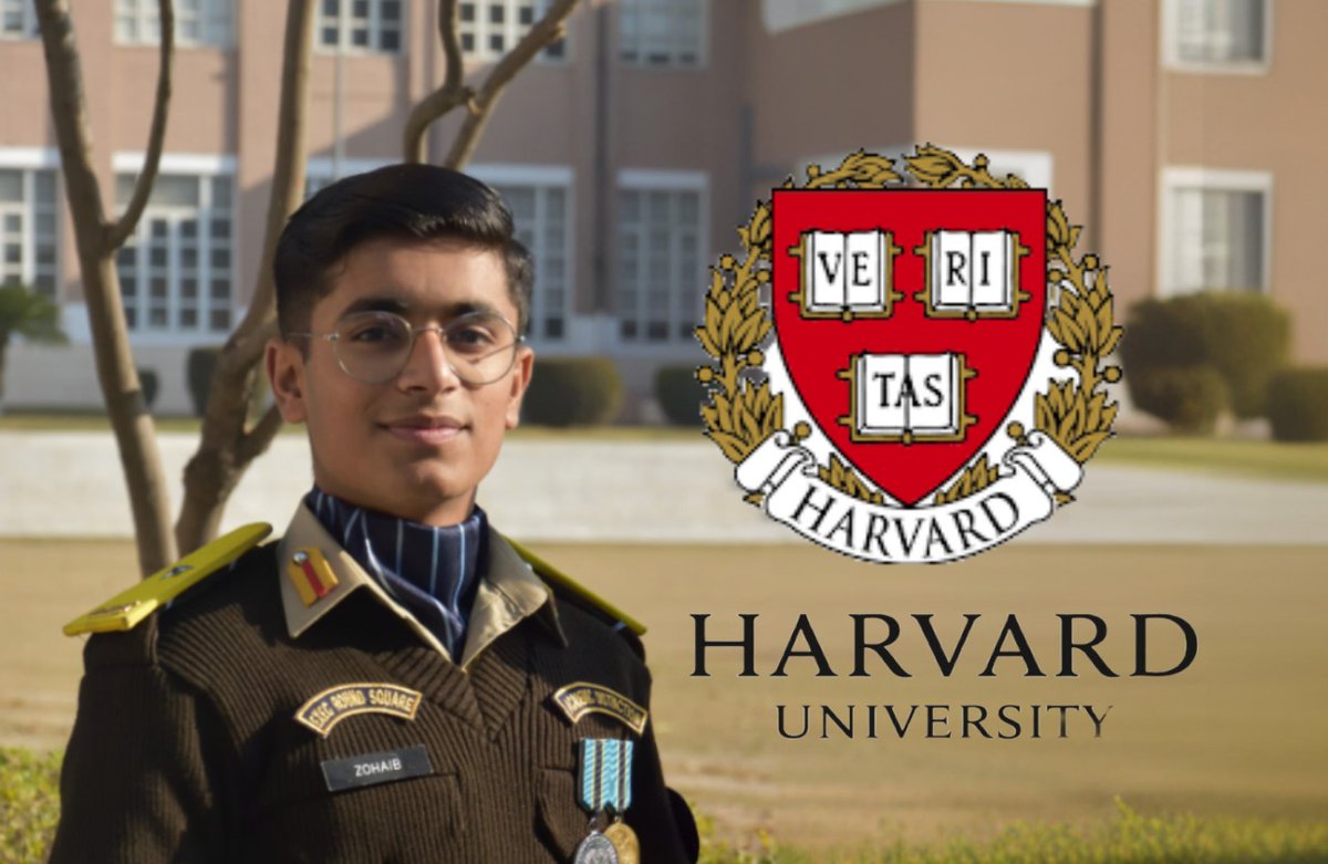Former Cadet Zohaib Abbas from CCH, Class of 2023, has been accepted to Harvard University Class of 2028! 🌟 His academic excellence and research dedication shine as an inspiration to all. Congratulations, Zohaib! 🎉 #FromHasanabdalToHarvard #CCHSuccessStory