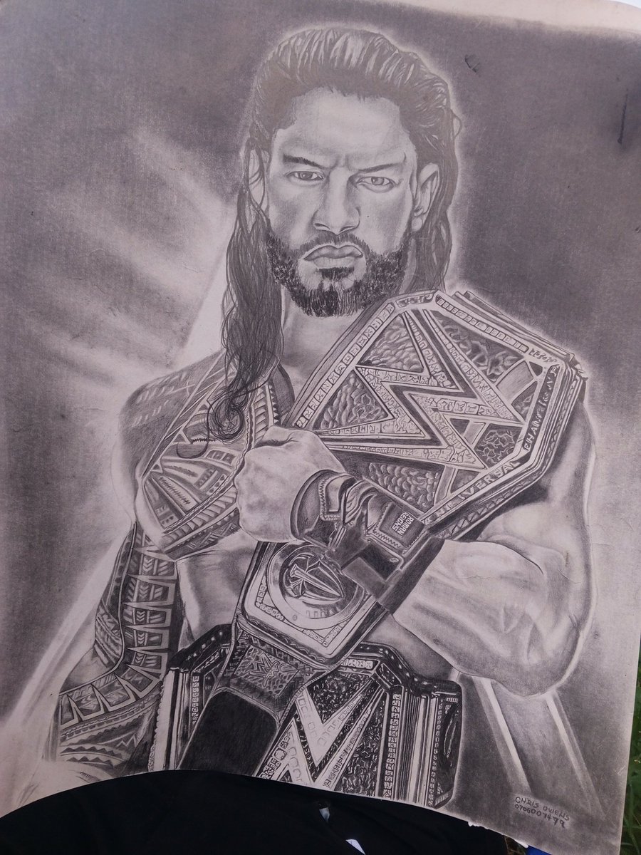 Here comes an orphan wrestler made @romanreigns art piece. Does it deserve domestic auction? Am literally buying it at 15$.