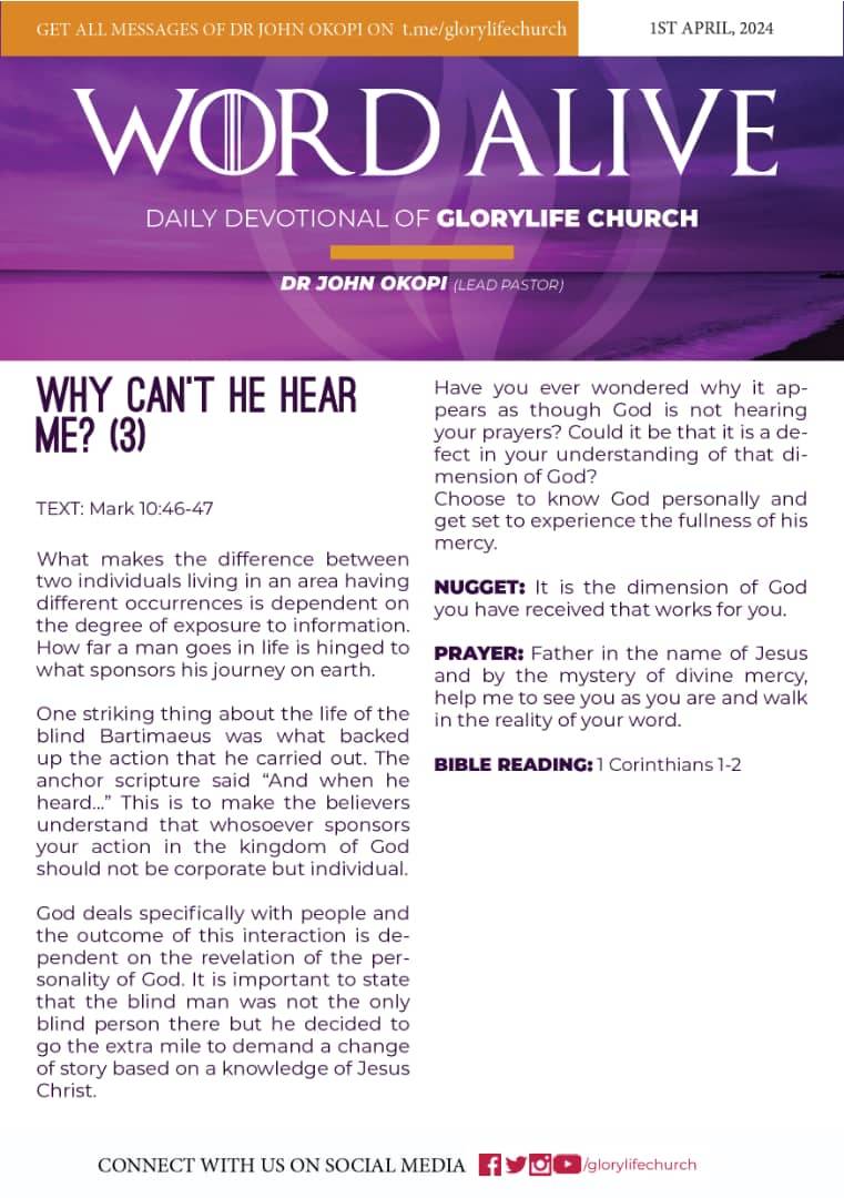 glorylife_'s tweet photo. Hello, Glory life🤗

It's the month of April and we are excited! 😆

Why?

The Joy of the Lord is our strength😊

And...

Something huge is coming🤭

Meanwhile, enjoy today's devotional🌹

We call you BLESSED!💯 https://t.co/yEXubNVNdG