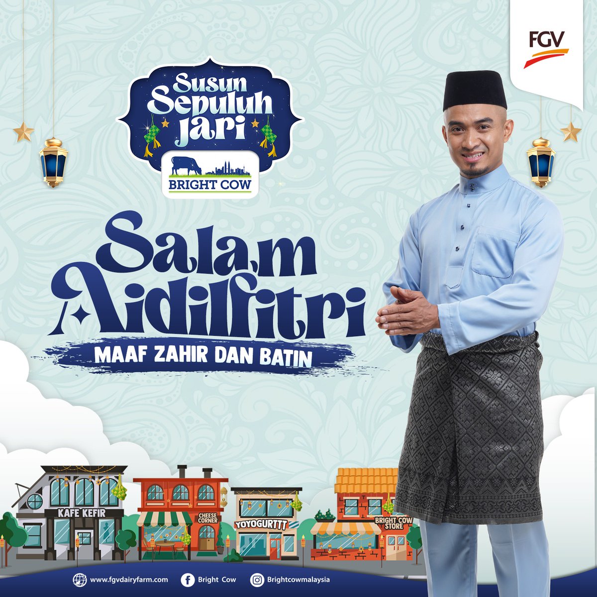 Satu syawal telah pun tiba, semoga anda dan seisi keluarga menyambut Hari Raya Aidilfitri dalam suasana yang penuh dengan kesyukuran dan keriangan🎊 Salam Aidifitri kami ucapkan kepada seluruh umat Islam🕌 #BrightCow #ProdukKeluaranFGV #SusunSepuluhJari