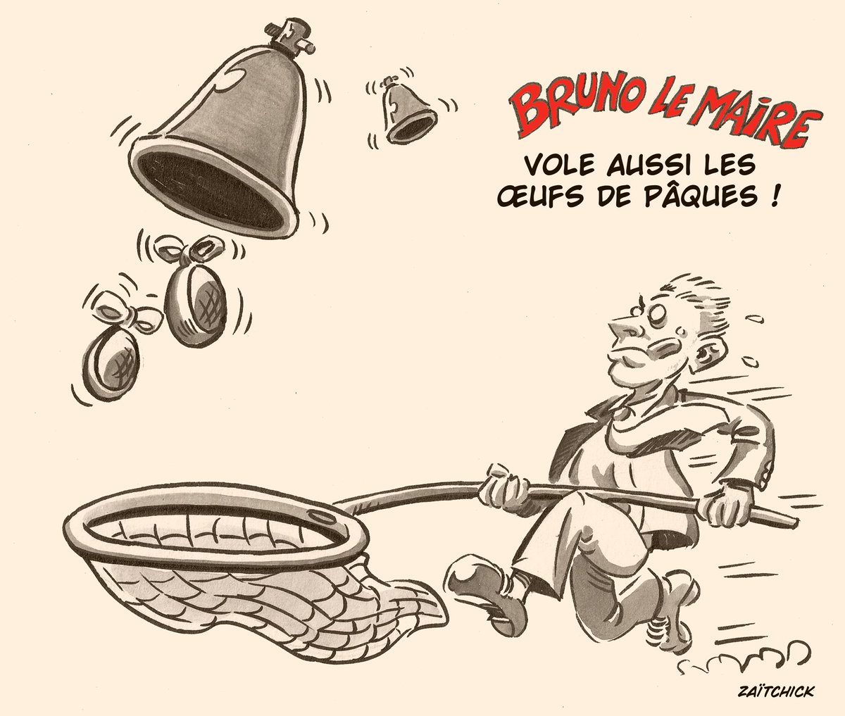 Le #DessinDePresse de Zaïtchick : La cloche de Pâques
Retrouvez les dessins de Zaïtchick sur : blagues-et-dessins.com
#DessinDeZaitchick #ActuDeZaitchick #Humour #LeMaire #BrunoLeMaire #DéficitBudgétaire #Renflouement #Pâques #ClochesDePâques