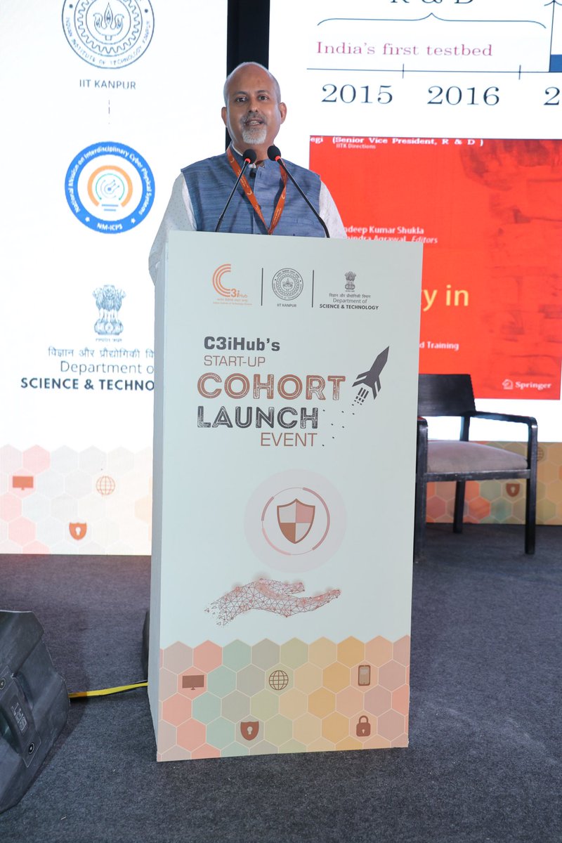 C3iHub officially launched of the C3i Hub startup cohorts III, IV, and V marked by an exceptional event held on March 29, 2024,in New Delhi. The event was graced by esteemed dignitaries including Prof. @karandi65 Secretary, @IndiaDST.