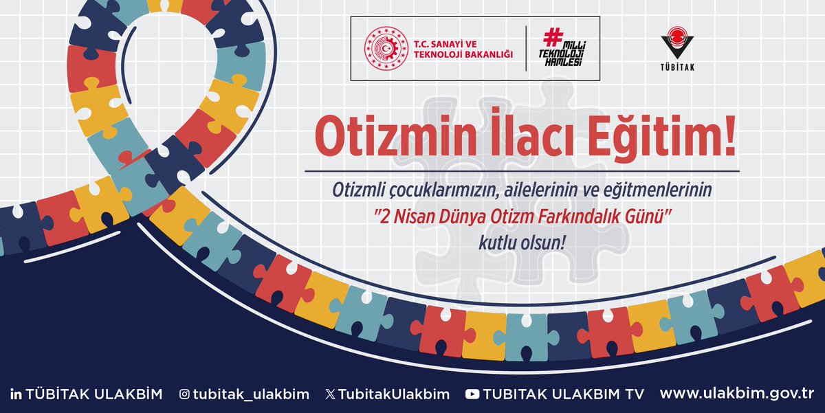 Otizmli çocuklarımızın, ailelerinin ve eğitmenlerinin Dünya Otizm Farkındalık Günü kutlu olsun! #Otizm #DünyaOtizmFarkındalıkGünü