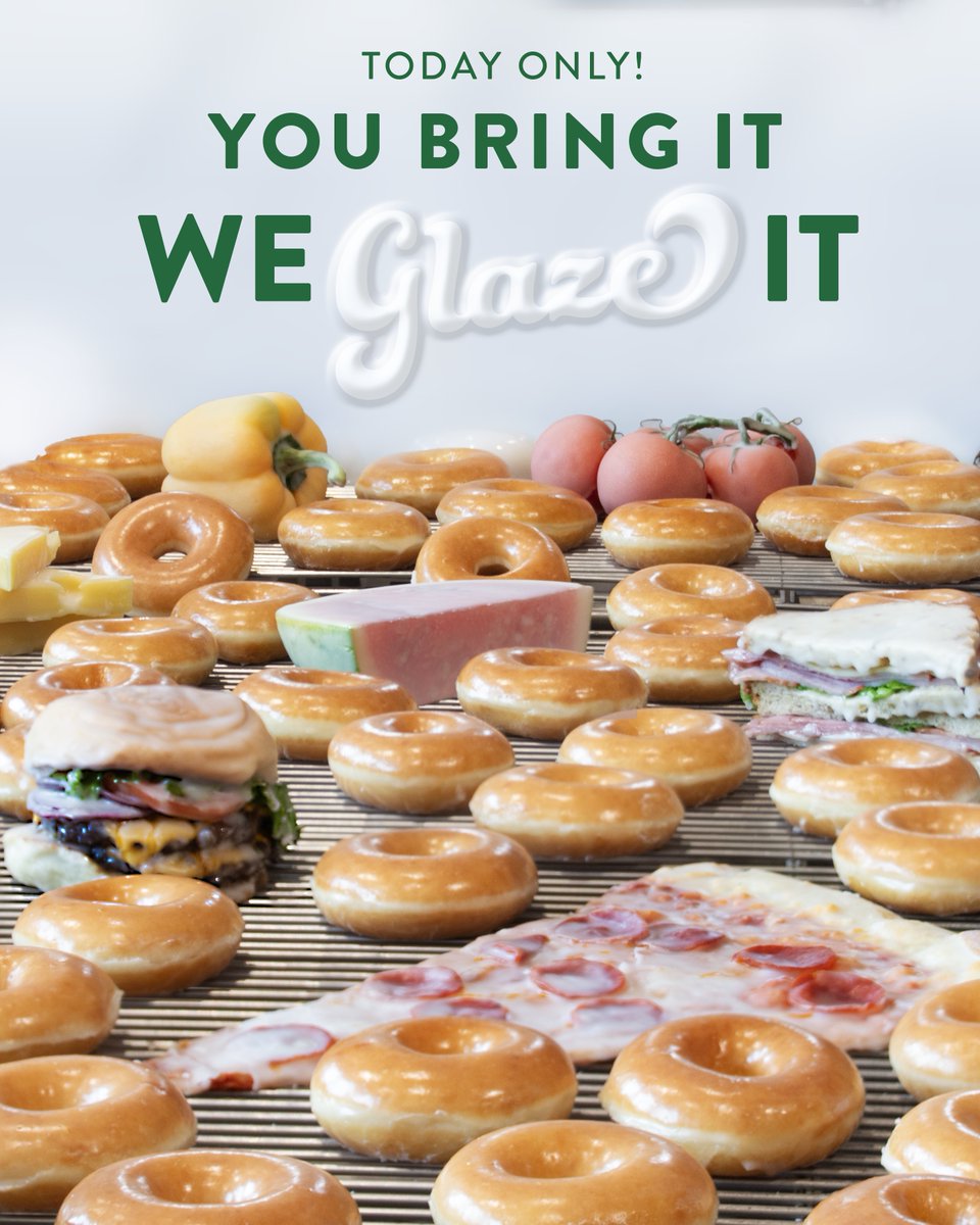 🚨 BREAKING 🚨 You can now bring anything to a Krispy Kreme shop and we'll glaze it! 😱 Let us know what you're bringing the be Glazed in the comments 👇😉