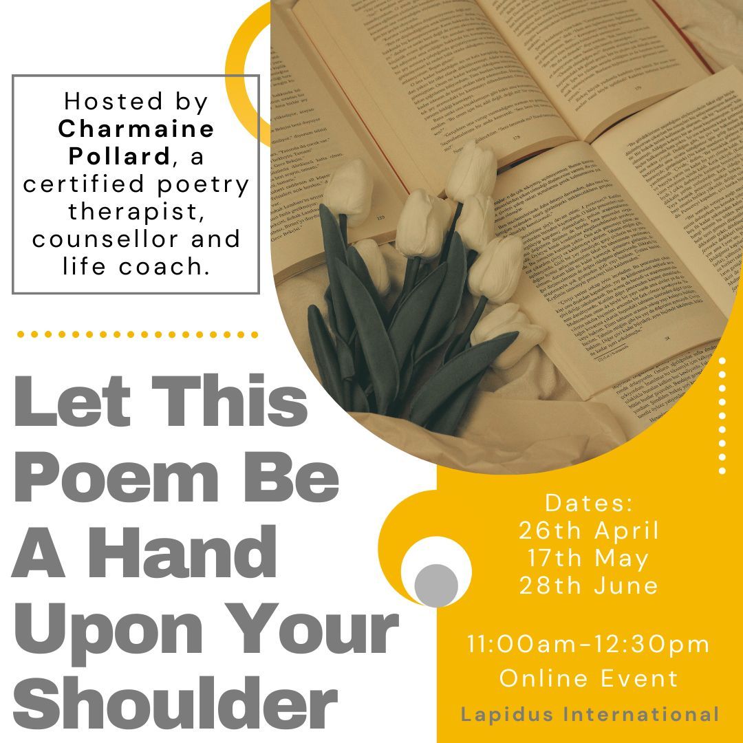 This poetry workshop, presented by Charmaine Pollard, will talk you through the art of poetry. No prior knowledge of poetry is required, so you can enjoy this event no matter how much you already know! lapidus.org.uk/events-news/ev… #Wellness #WritersLife #WritingCommunity #Writing